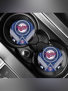 Minnesota Twins Baseball Car Coasters Absorbent Set of (2)